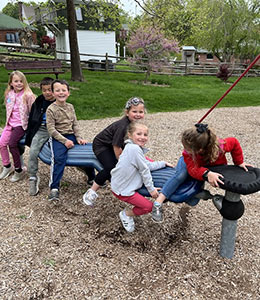 Students on the playground