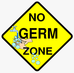 No GERM zone sign