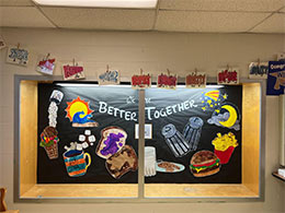 Better Together mural in the hallway
